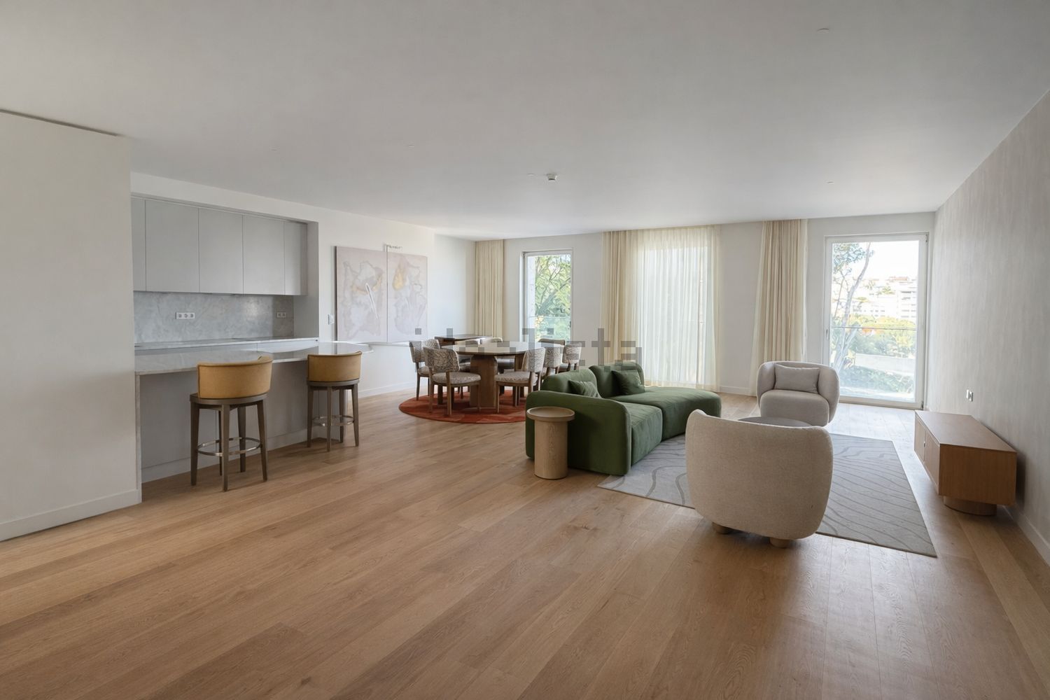 出租公寓 t2在Rua da Alegria - 客厅