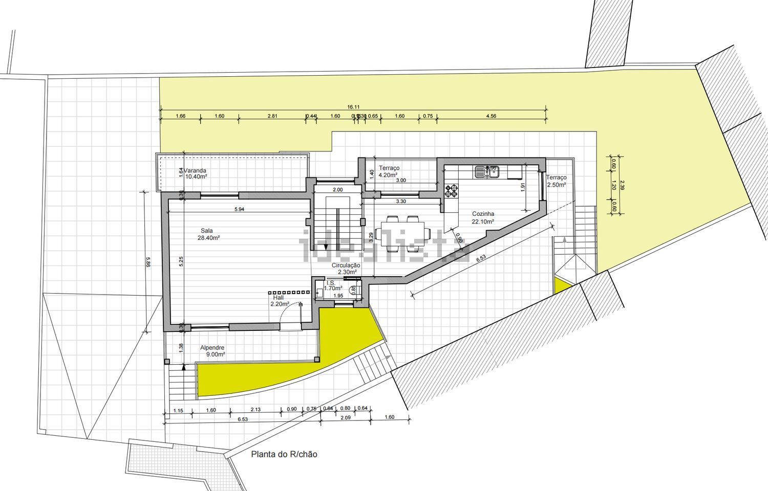 小楼房或独栋别墅出售在Rua a - 平面图
