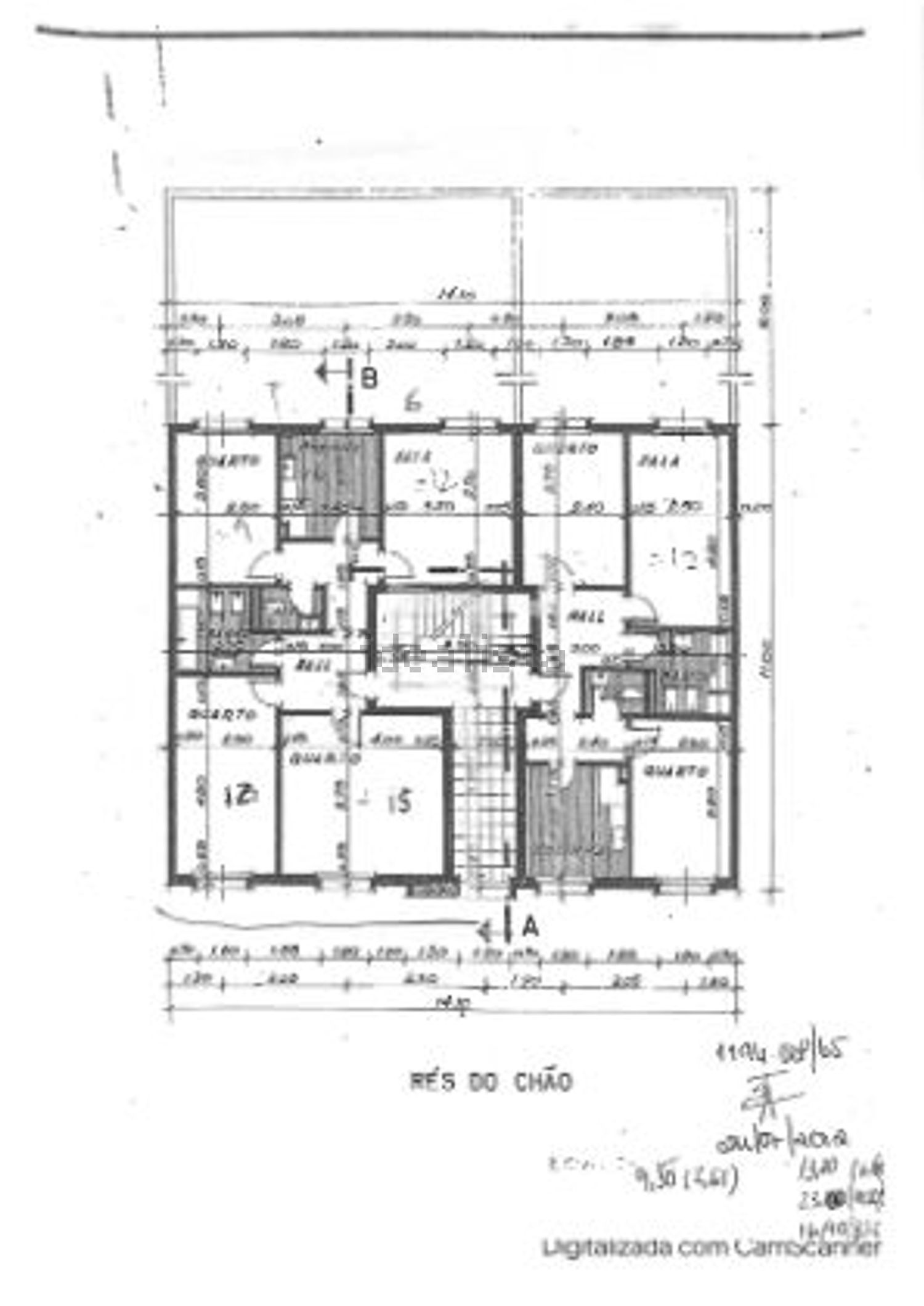公寓 t3出售在Rua Manuel de Matos, 5 - 平面图