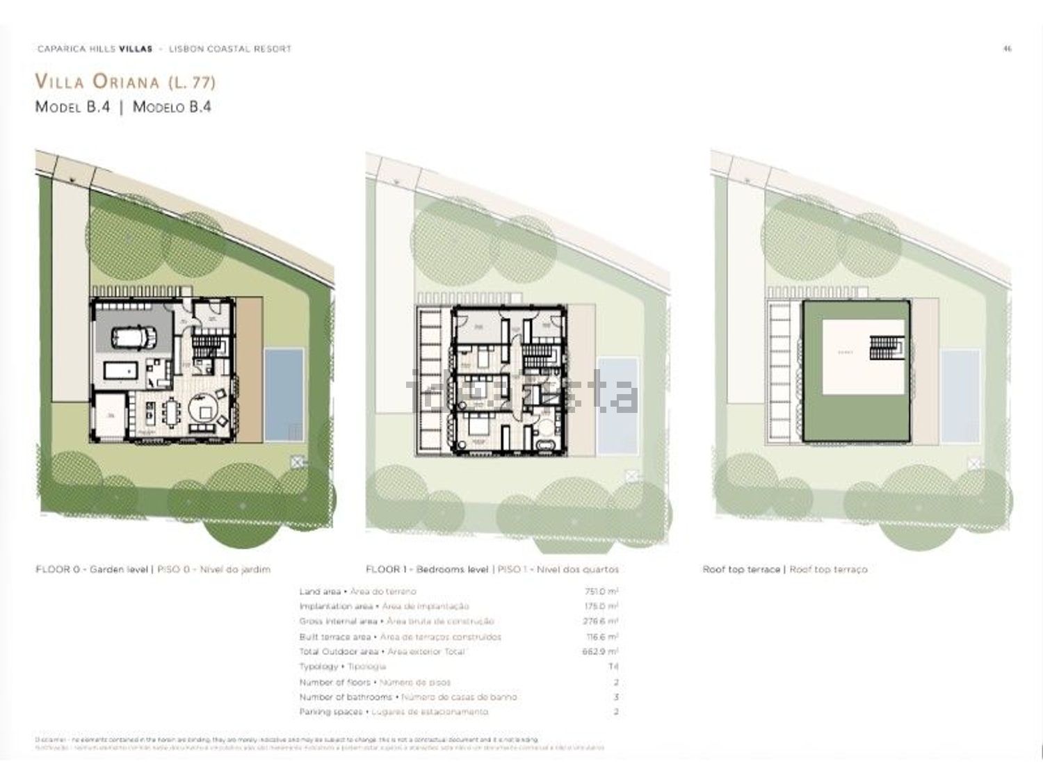 小楼房或独栋别墅出售在Caparica e Trafaria - 平面图