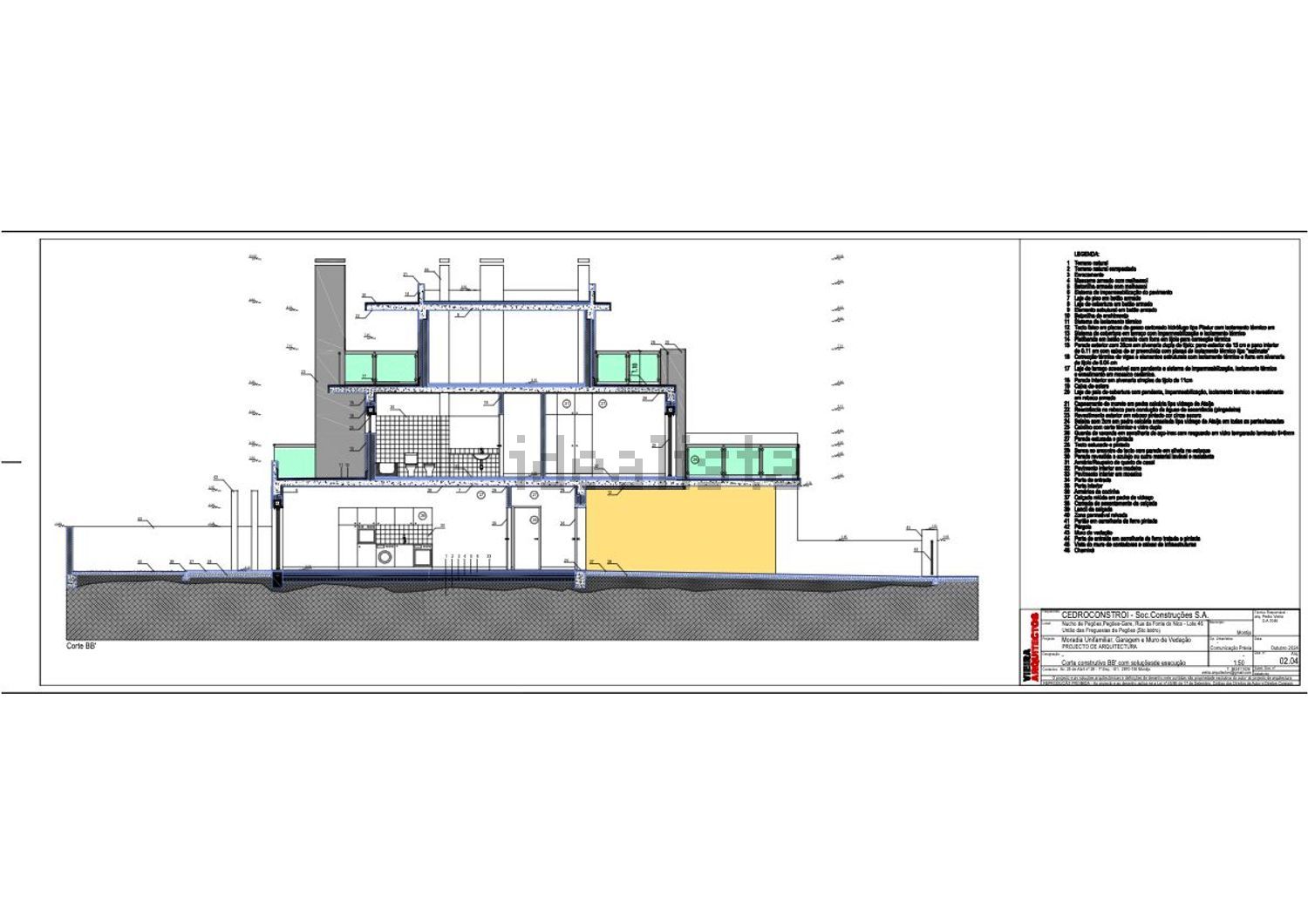 联排别墅出售在Rua Fonte do Nico, 46 Lote 46 - 平面图