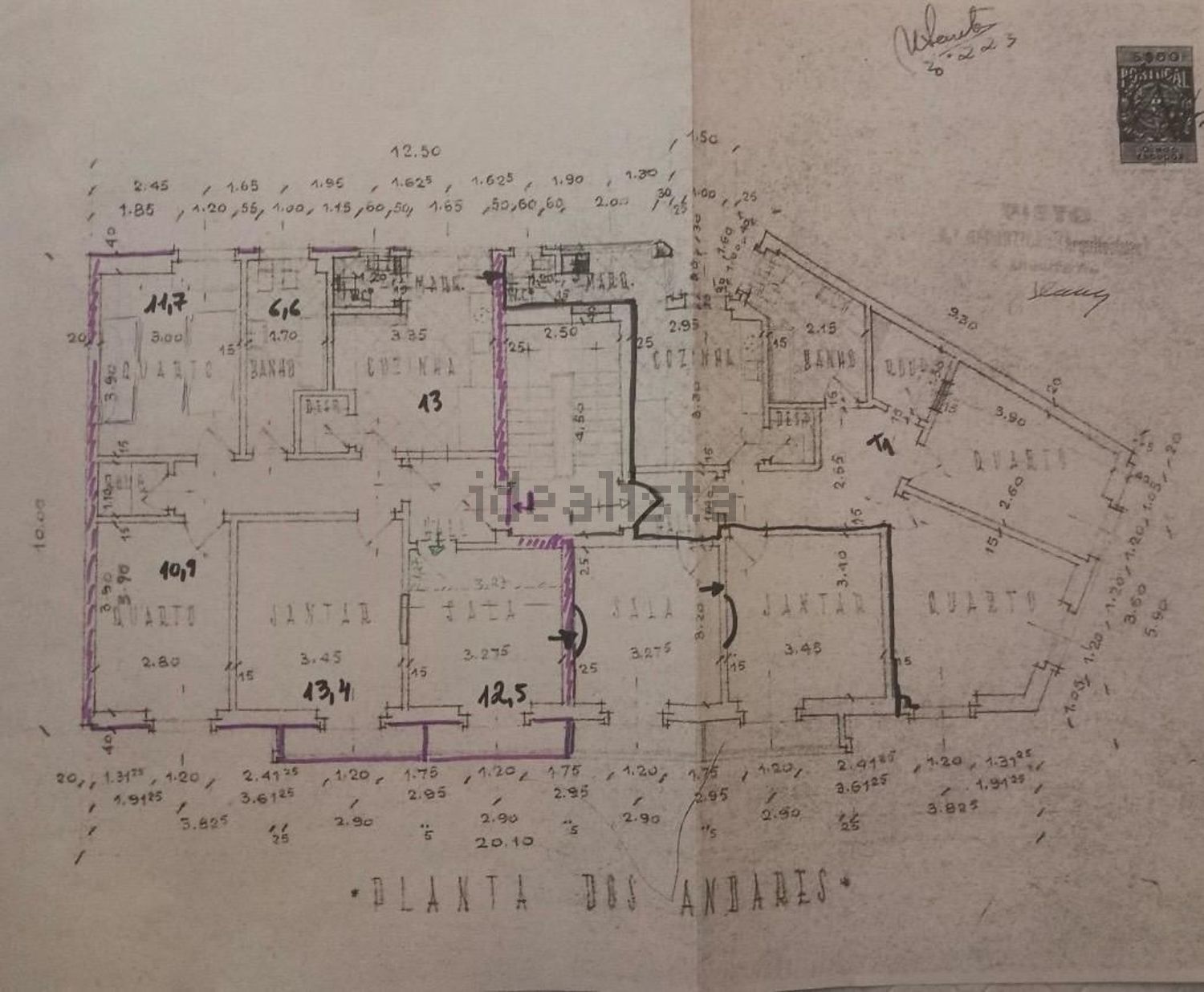 出租公寓 t2在Travessa da Conceição à Lapa, 28 - 平面图