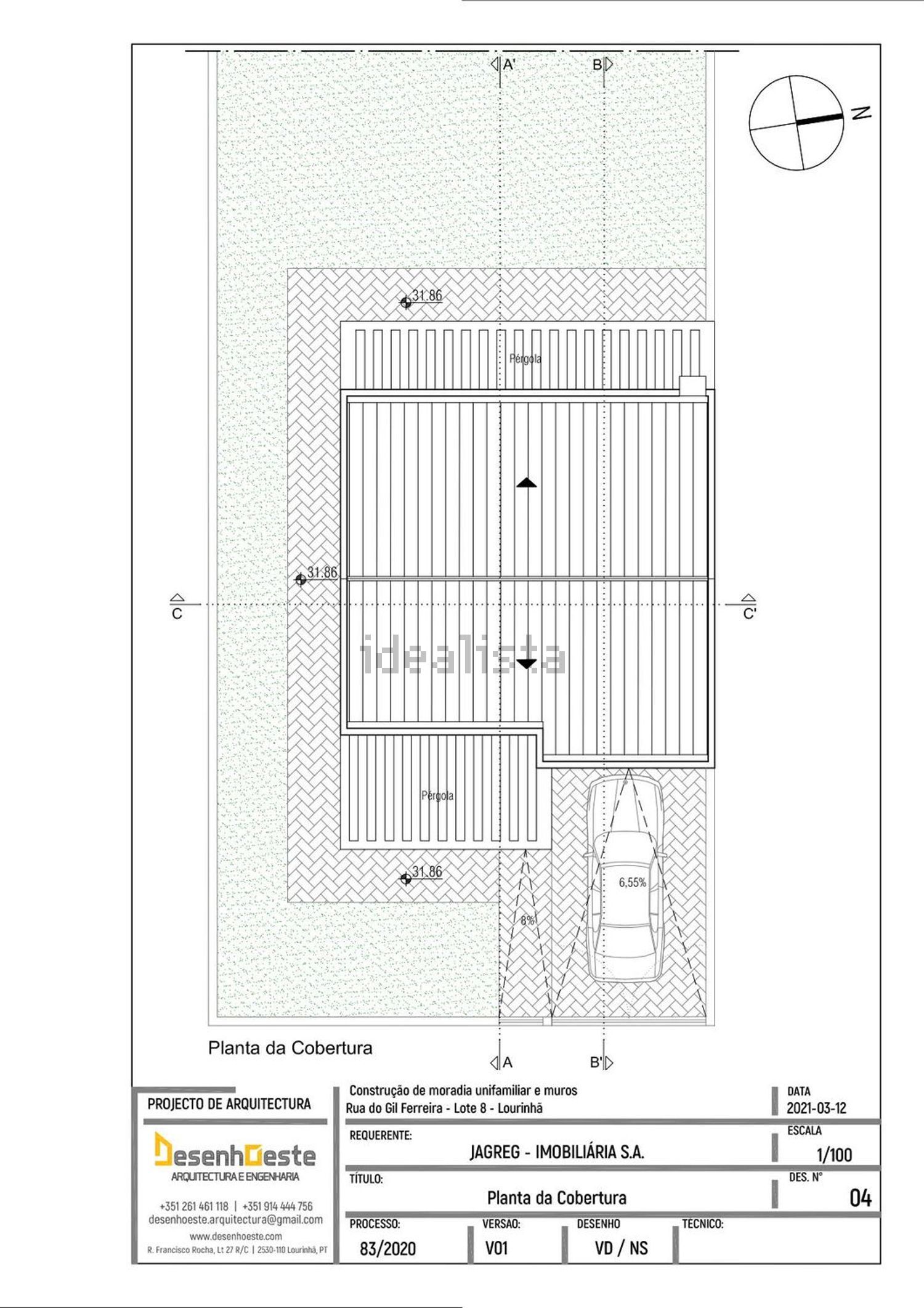 双拼别墅出售在Rua do Gil Ferreira 7 -, 12 - 平面图