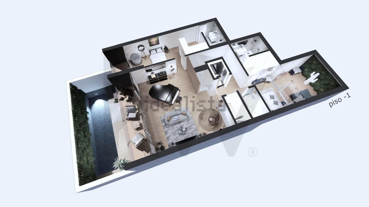 小楼房或别墅出售在Centro - 平面图