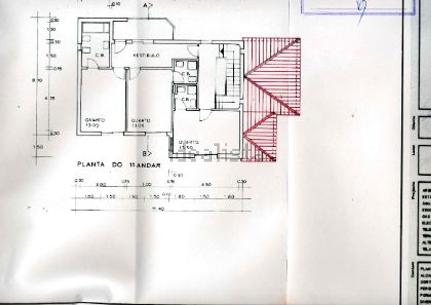 小楼房或独栋别墅出售lapa da serra - 平面图