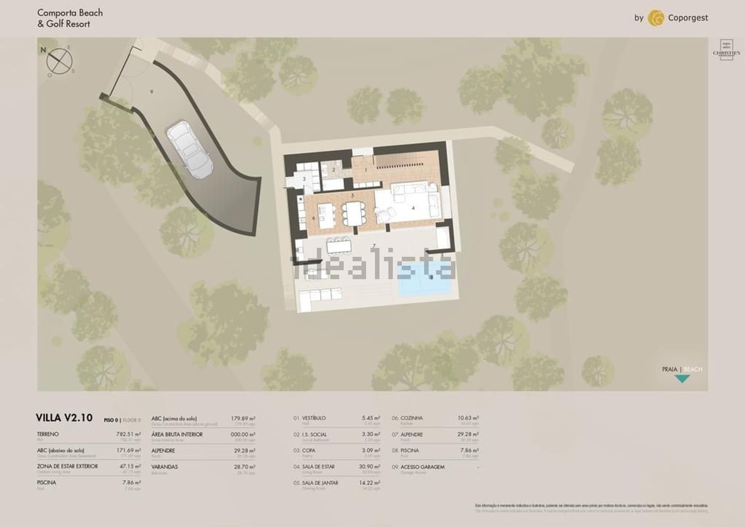 小楼房或别墅出售在Tróia - 平面图
