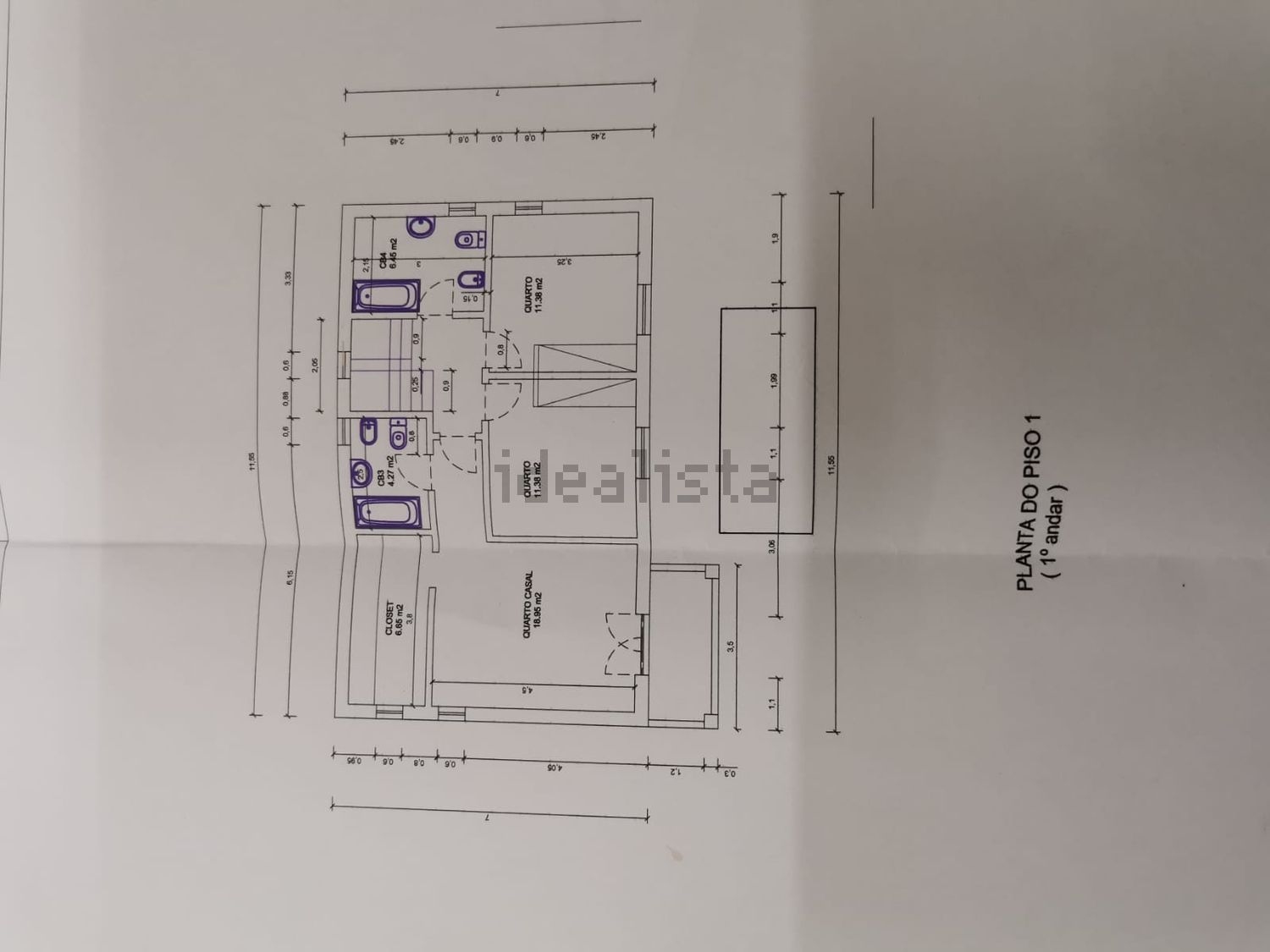 小楼房或独栋别墅出售在Rua Major António Pereira de Almeida s/n - 平面图