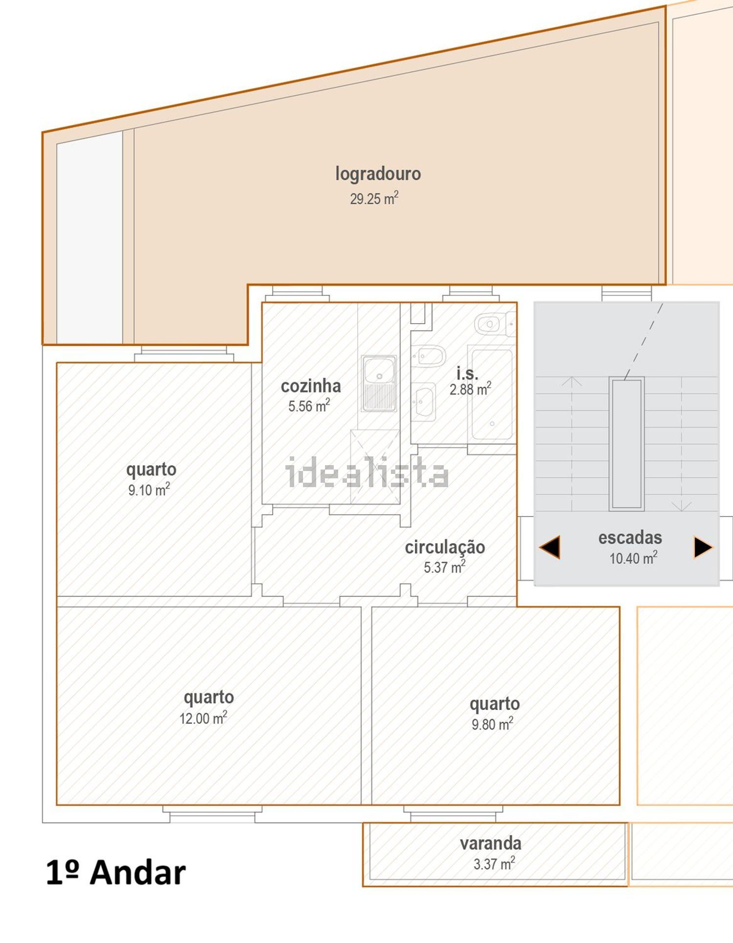 出租房间在Rua José Luís de Morais, 16 Al - 平面图