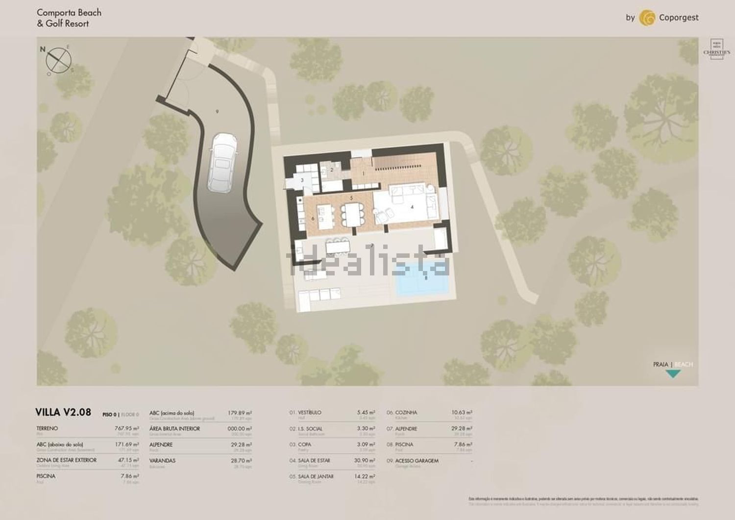 小楼房或别墅出售在Tróia - 平面图