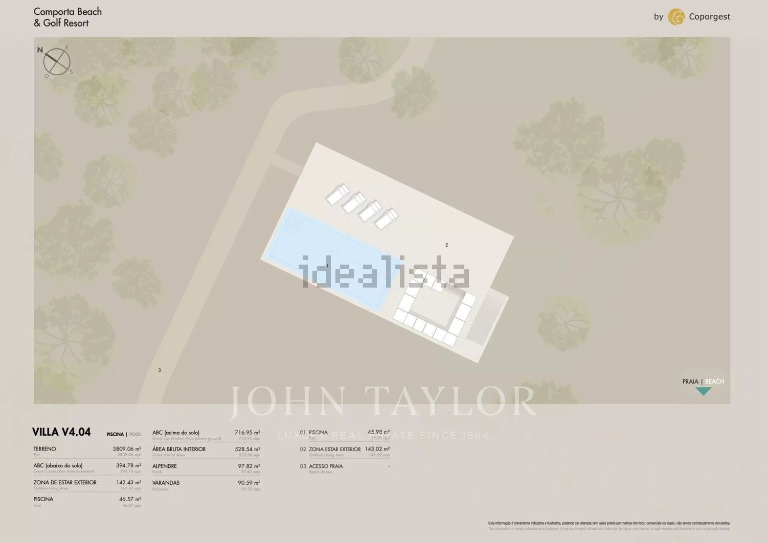 小楼房或独栋别墅出售Tróia - 平面图