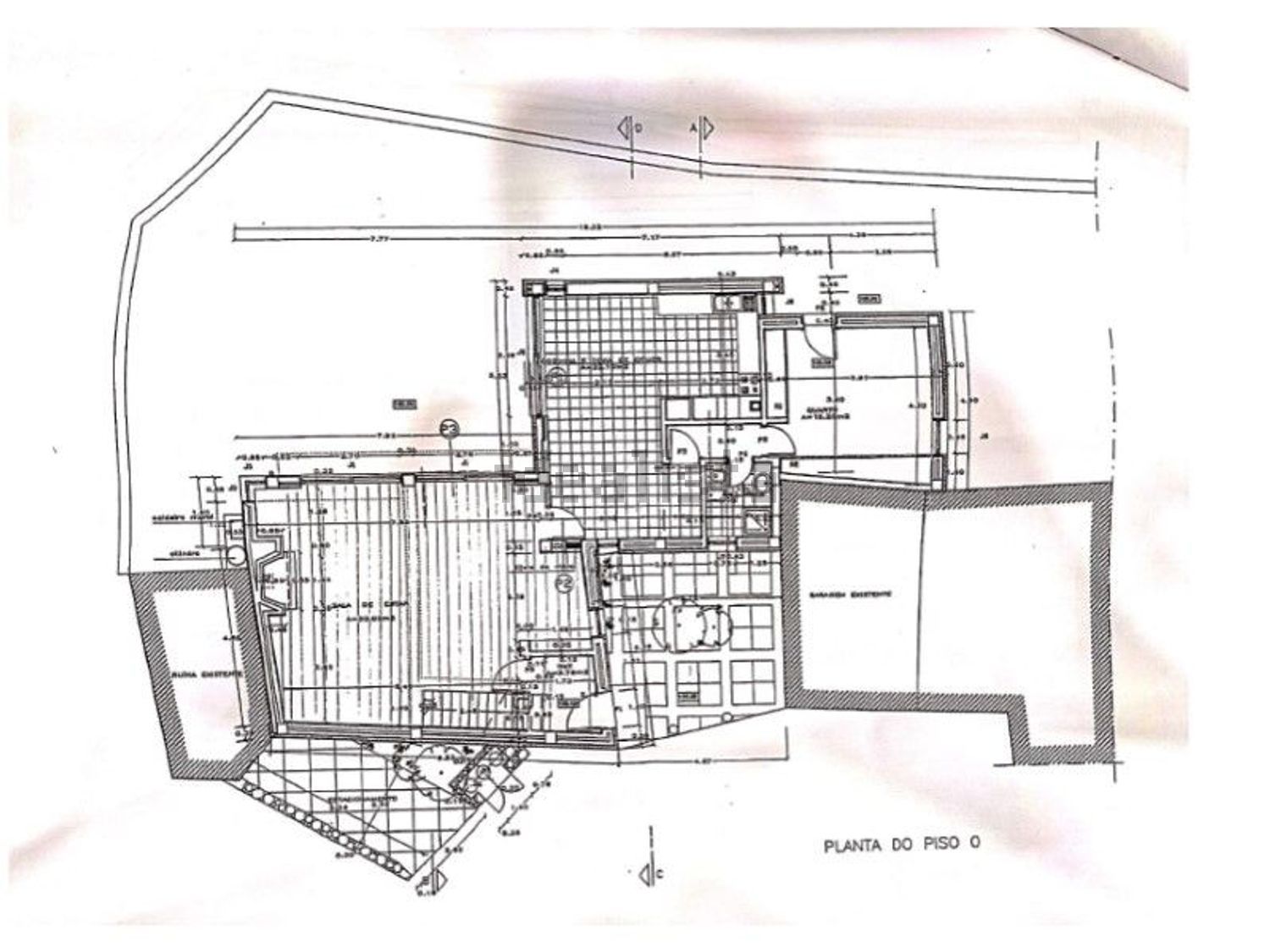 小楼房或独栋别墅出售在Rua do Beco - 平面图