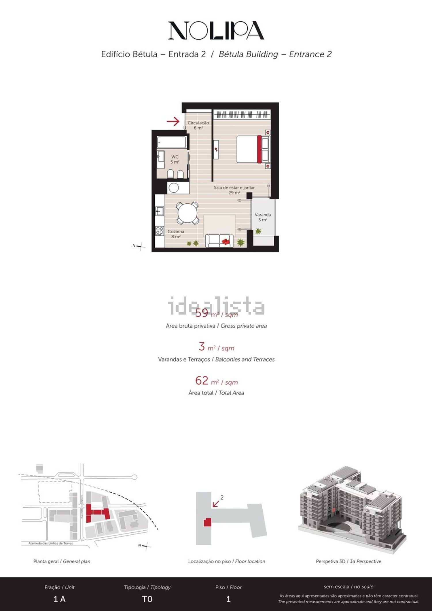 公寓 t4出售在Alameda das Linhas de Torres, 20 - 平面图