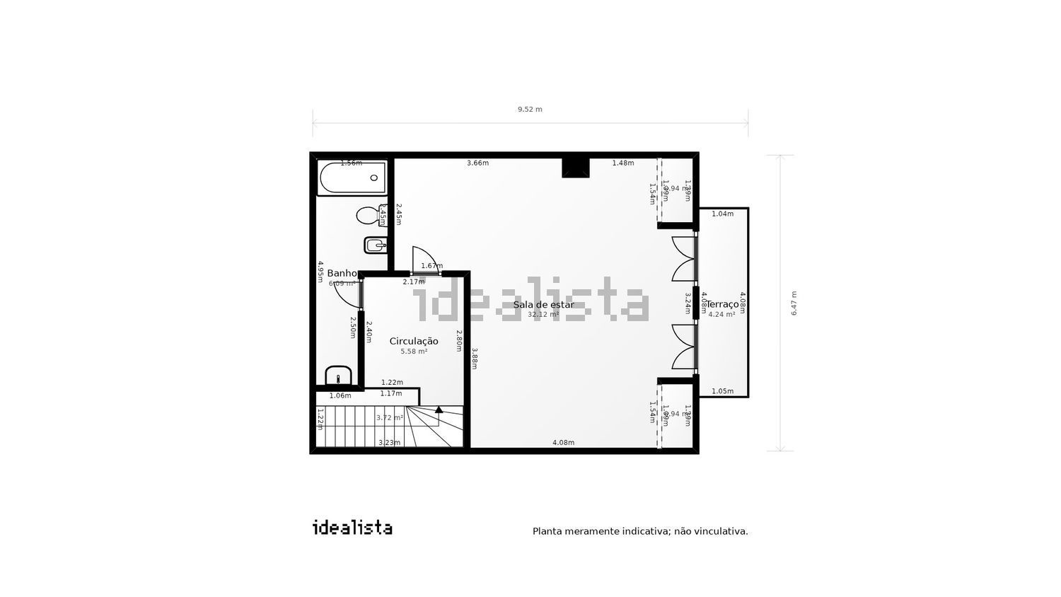 小楼房或独栋别墅出售在Rua 1° de Maio, 3 - 平面图