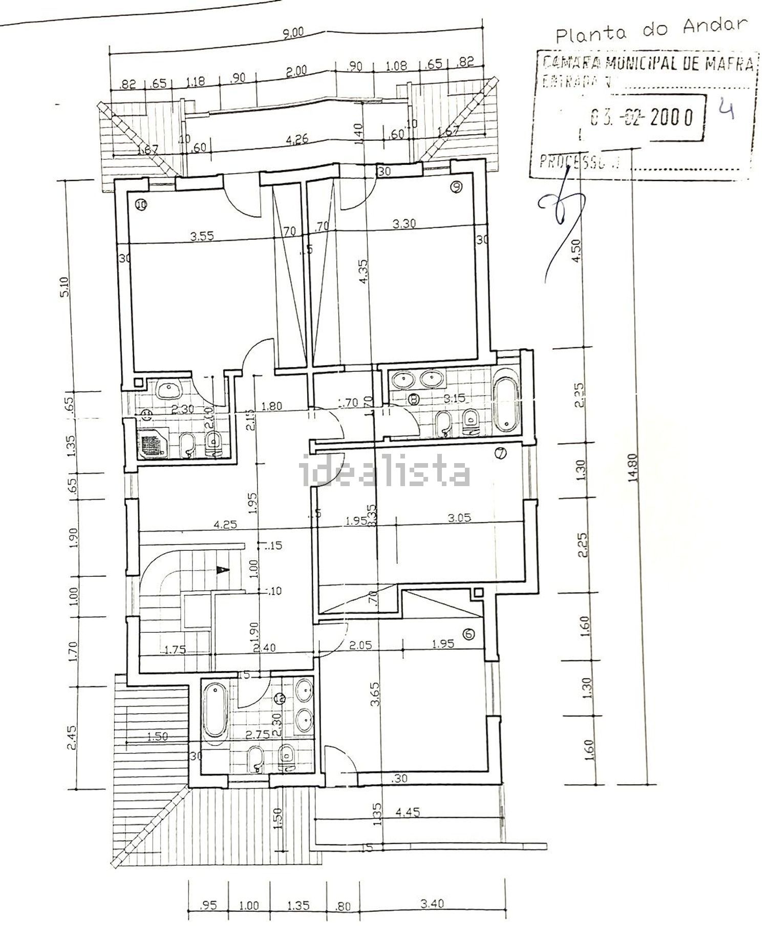 小楼房或独栋别墅出售在Rua Nossa Senhora do Rosário - 平面图