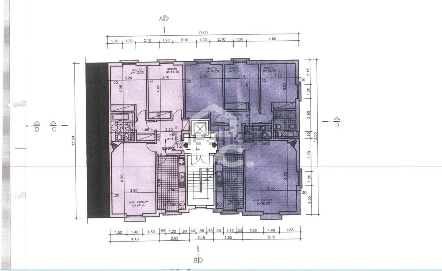 公寓 t3出售在Centro - 平面图
