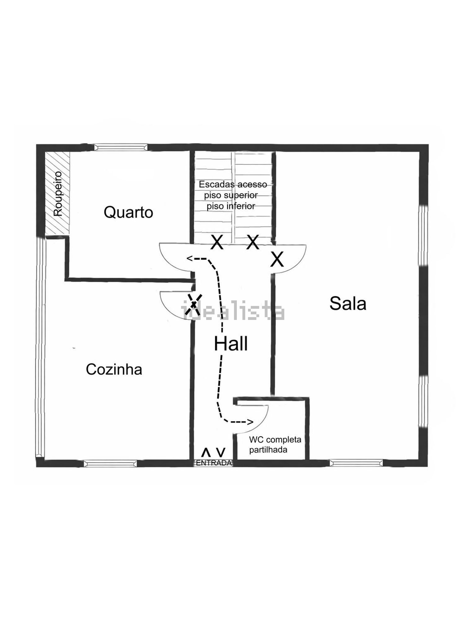 出租房间S. Cristovao, 1 - 平面图