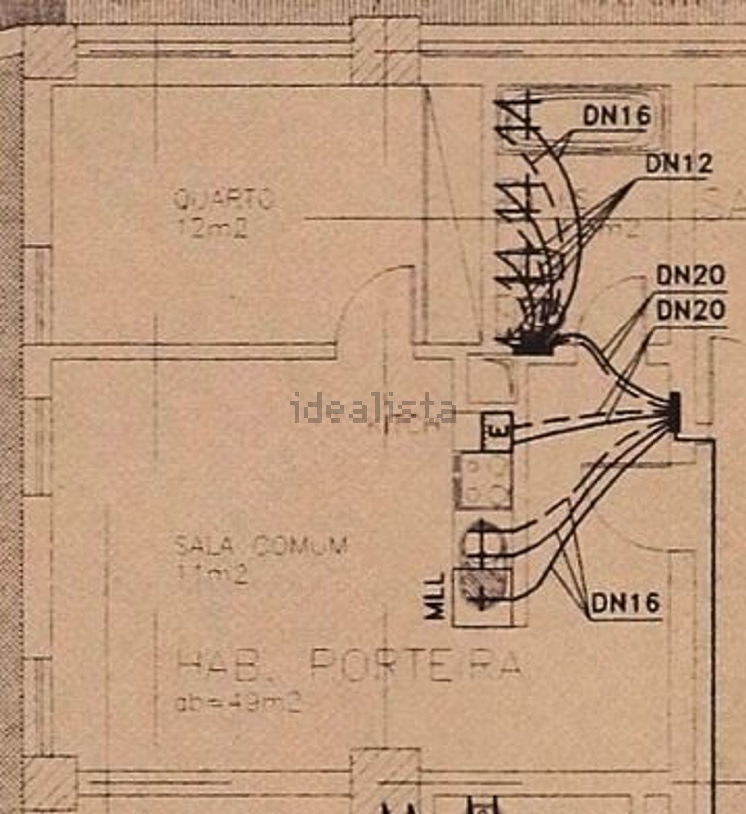 出租公寓 t1在Rua José Gamboa, 1 - 平面图