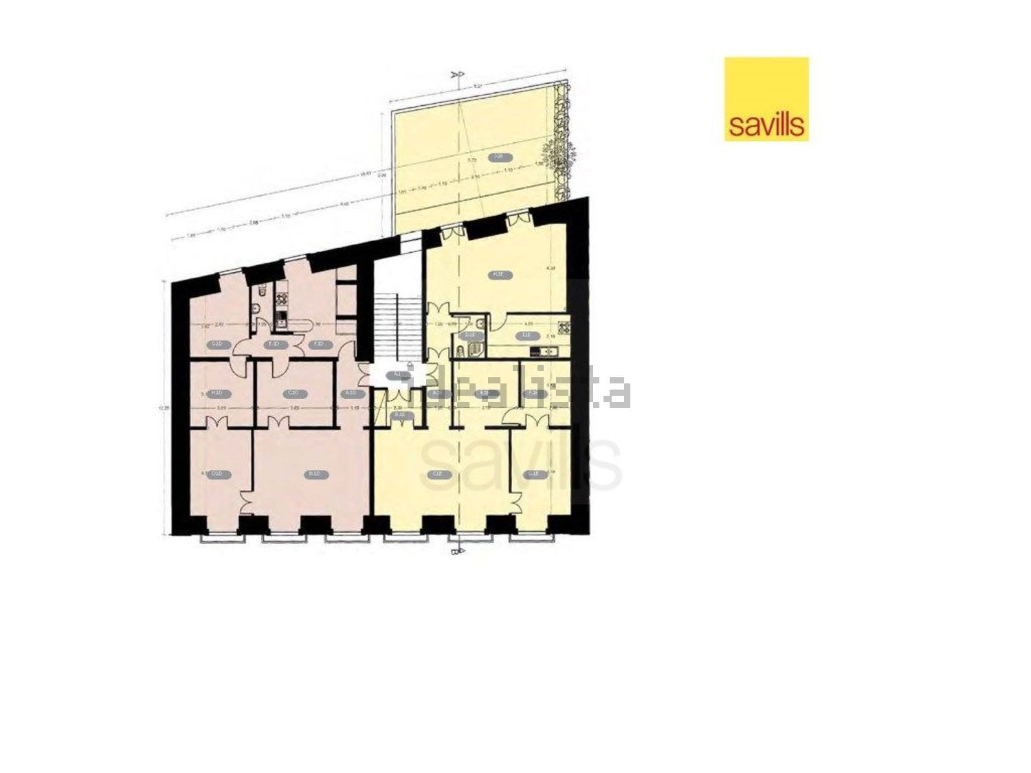 公寓 t2出售在Rua do Barão, 15 - 平面图