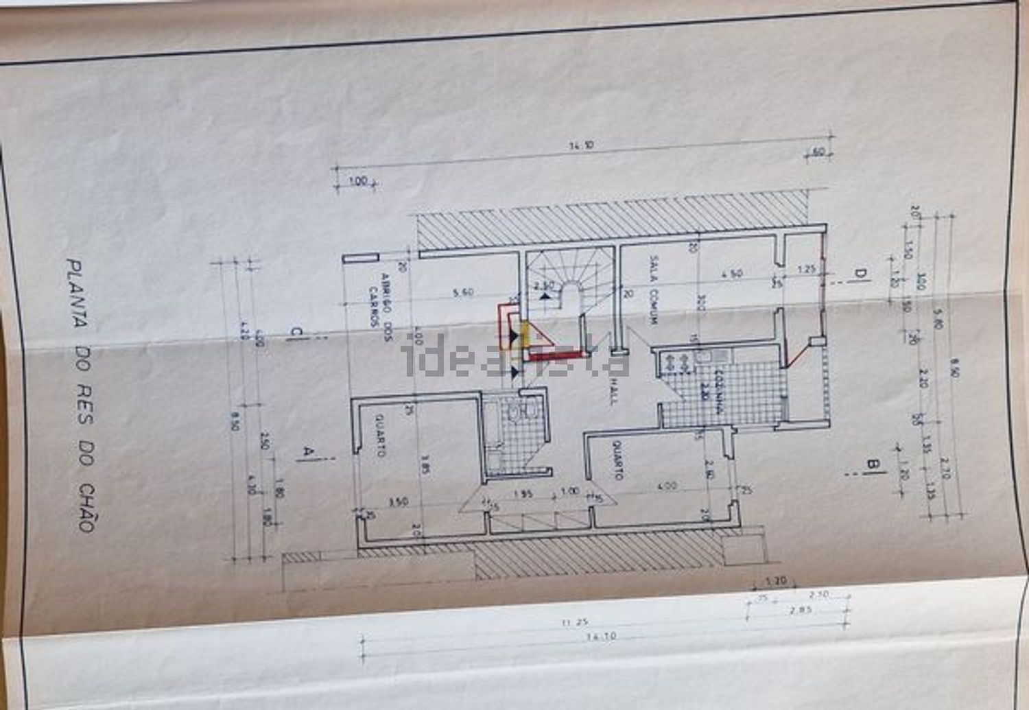 出租公寓 t2在Estrada de Paço de Arcos - 平面图