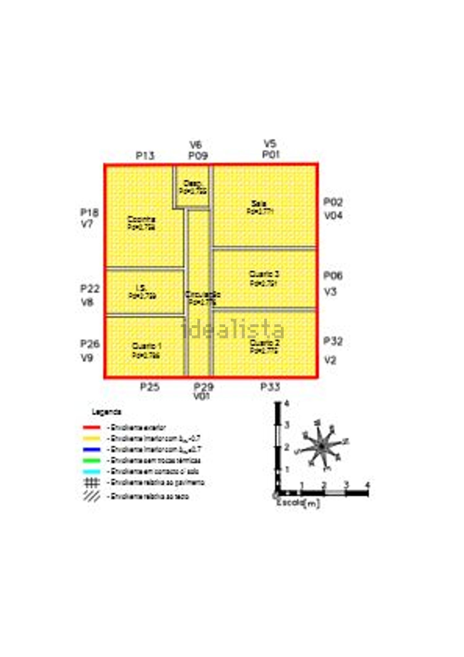 小楼房或独栋别墅出售在Rua da Cerca - 平面图