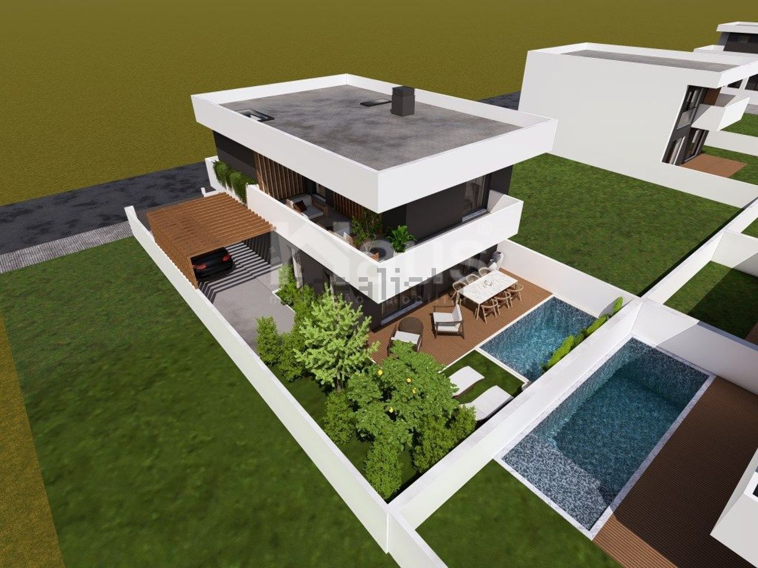 双拼别墅出售在Rua da Igreja - 平面图