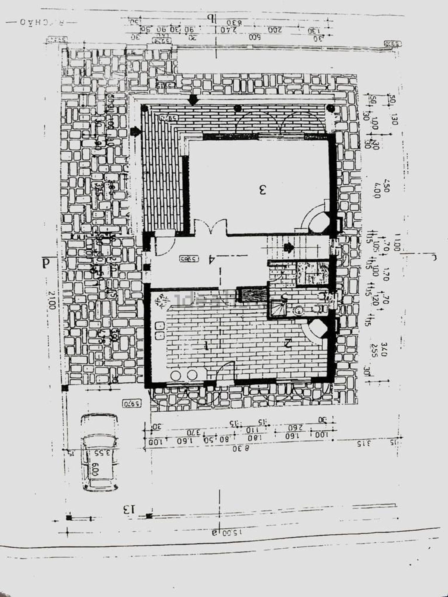 小楼房或独栋别墅出售在Vale Figueira - Carcereira - 平面图