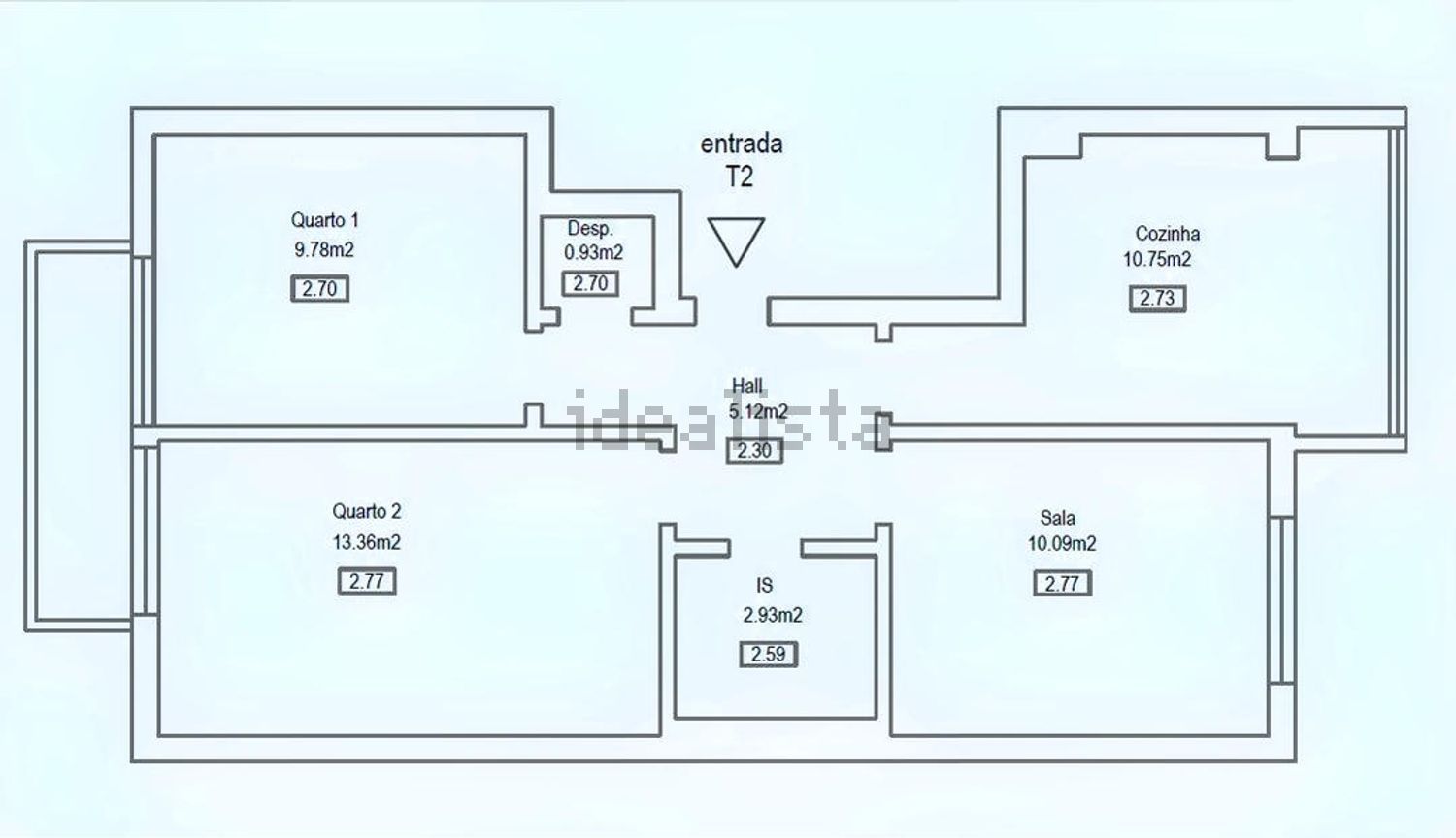 公寓 t2出售在Rua Conde Almoster, 24 - 平面图