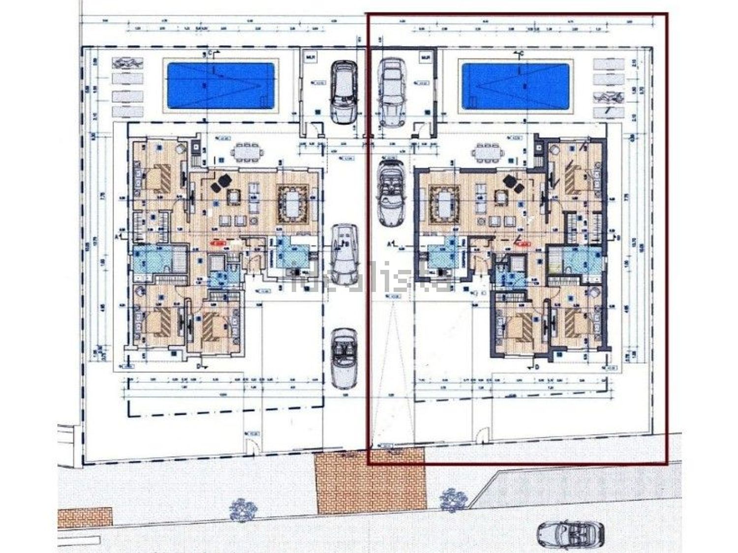 小楼房或独栋别墅出售在Rua Nova da Jardia - 平面图