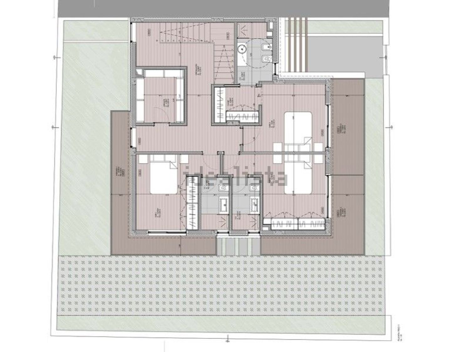 小楼房或独栋别墅出售在Rua Nuno Miguel Rodrigues - 平面图