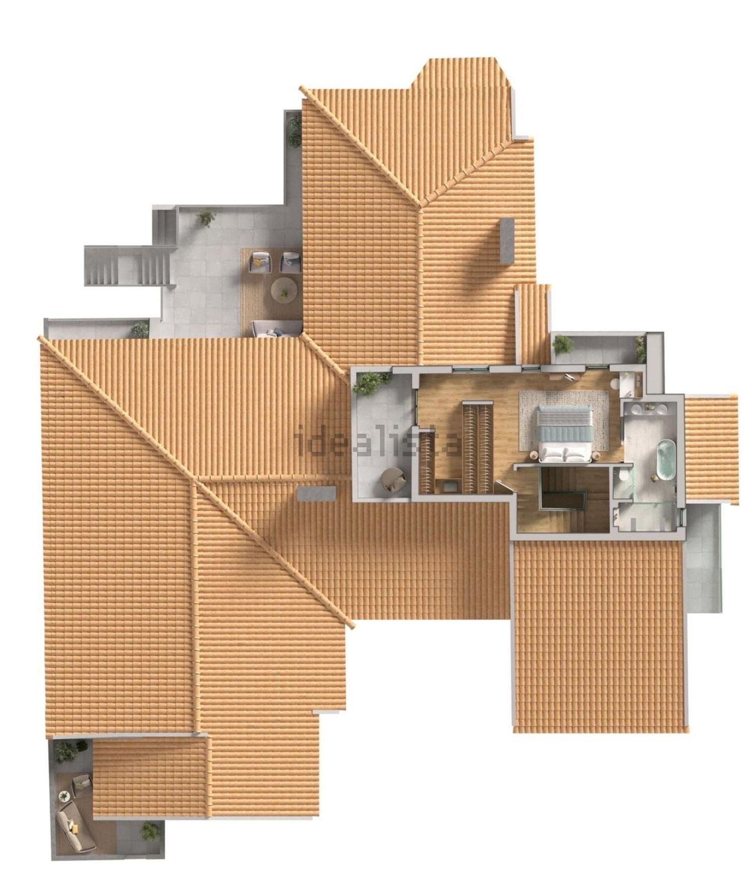 小楼房或独栋别墅出售在Beco do Algarvio - 平面图