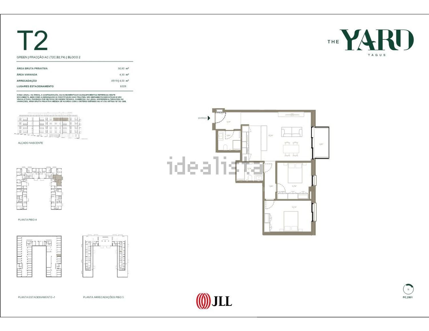 公寓 t2出售在Rua Professor Doutor Guilherme Braga da Cruz, 3 - 平面图