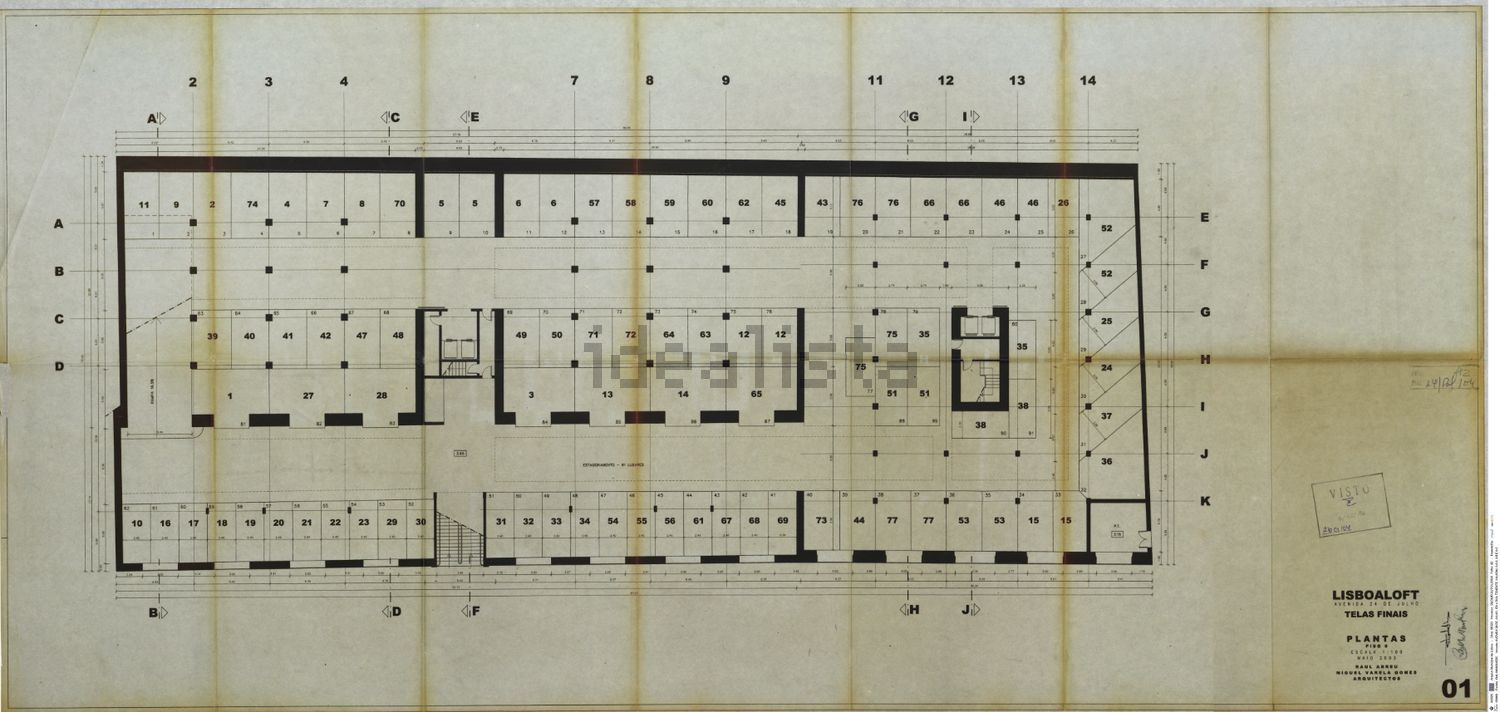 公寓 t1出售在Avenida 24 de Julho - 平面图