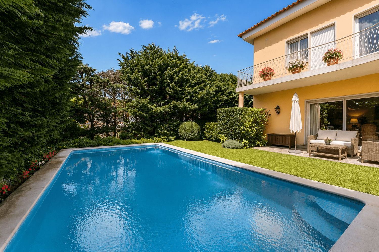 小楼房或独栋别墅出售在Avenida Marechal Carmona - 游泳池