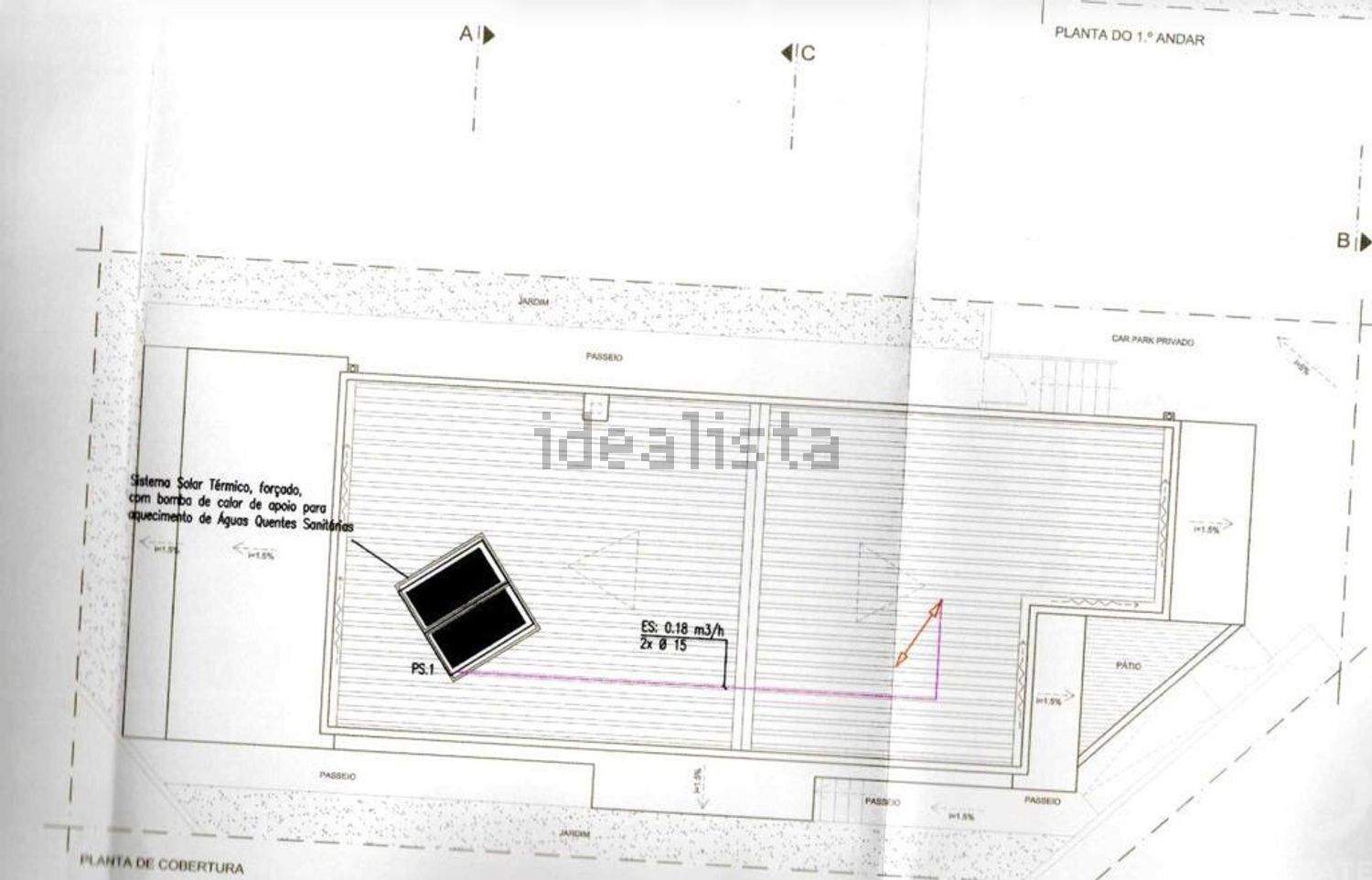 小楼房或独栋别墅出售在São Pedro da Cadeira - 平面图