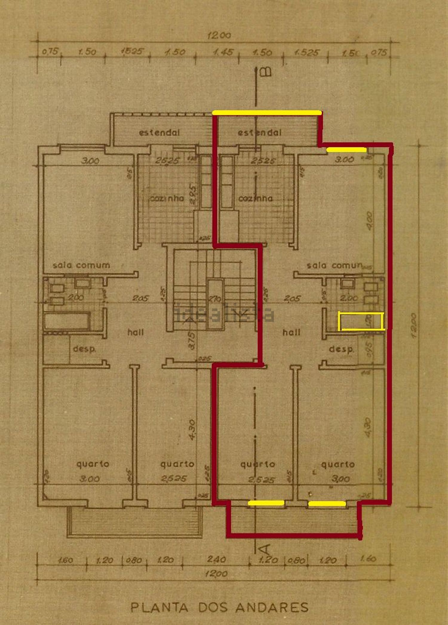 出租公寓 t2在Santa Clara - 平面图