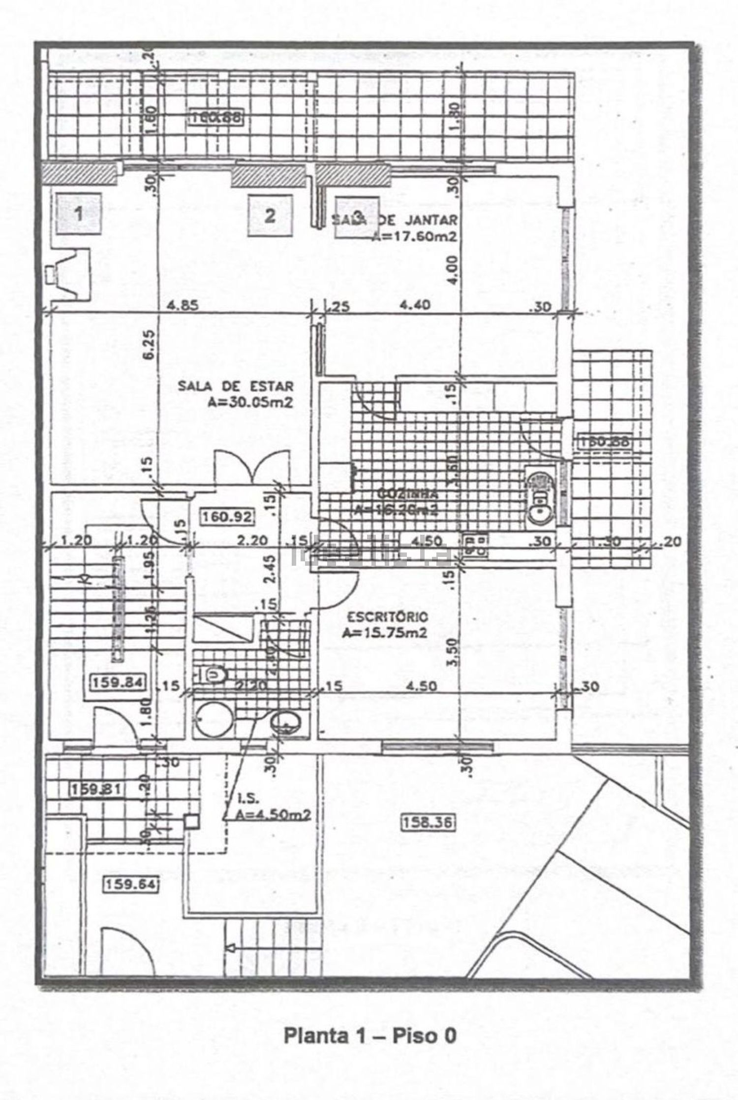 双拼别墅出售在Rua Primeiro de Maio, 3 - 平面图