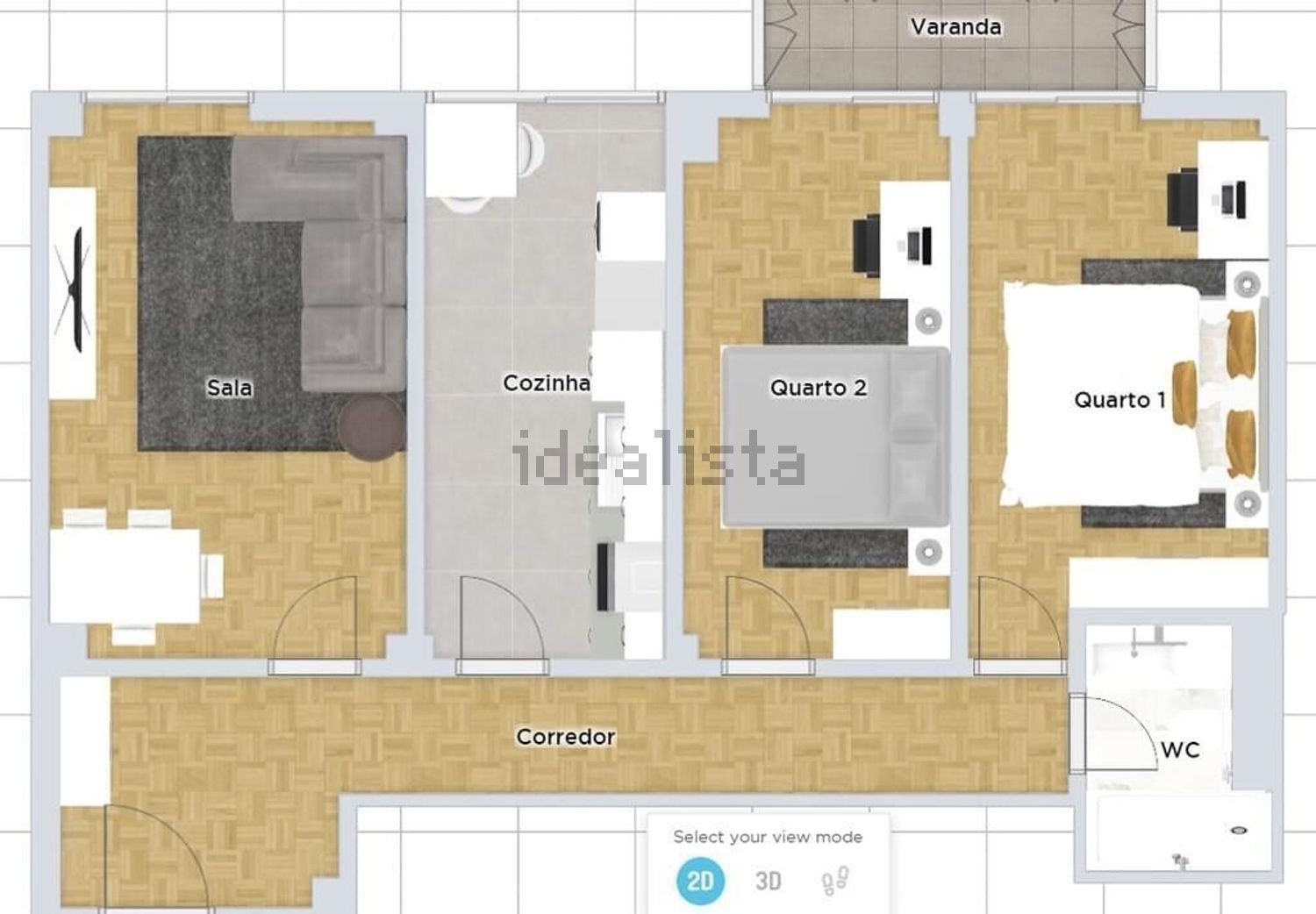 公寓 t2出售在Rua Antero de Quental - 平面图