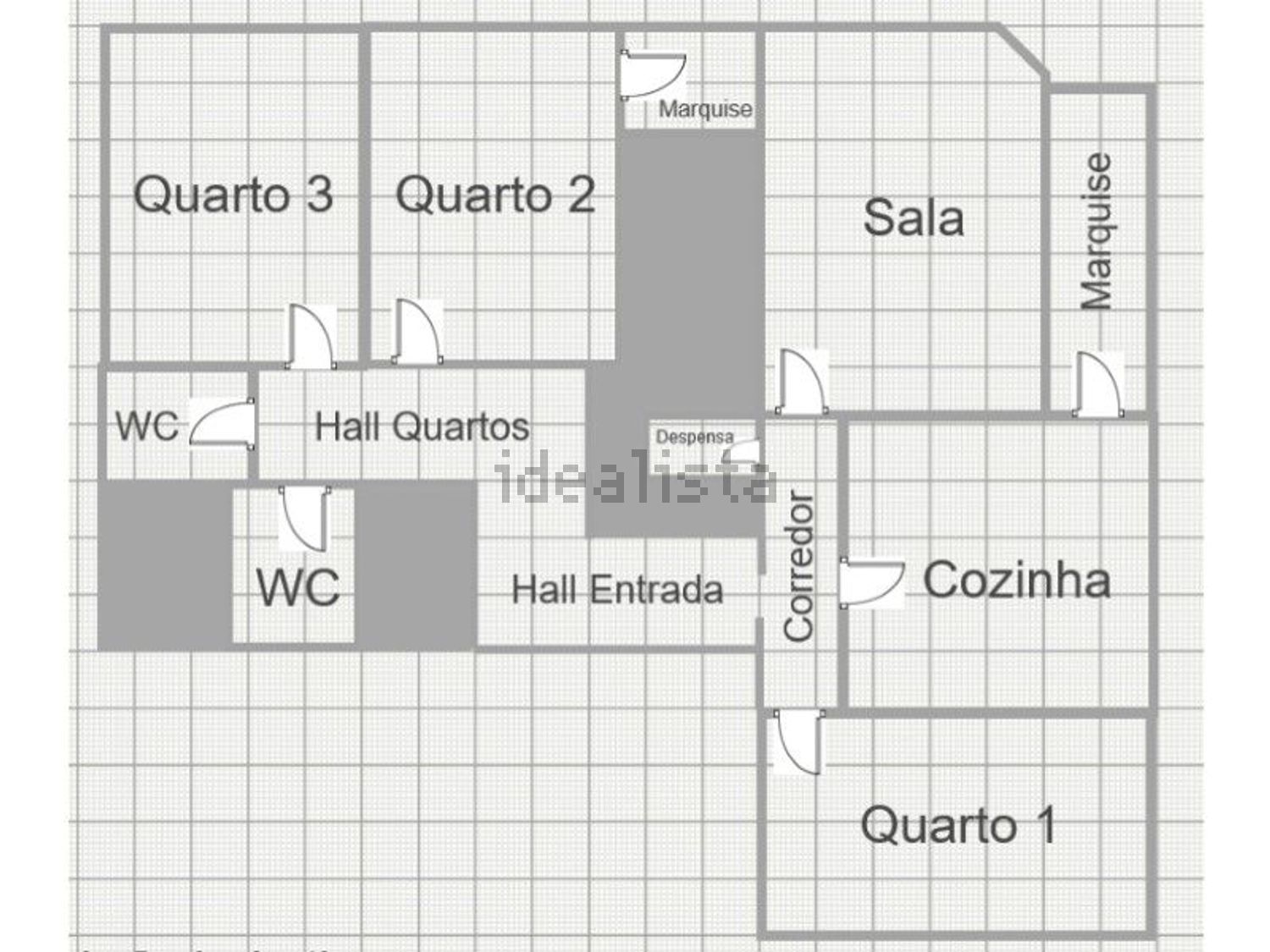 公寓 t3出售在Praceta Gomes Eanes de Zurara - 平面图