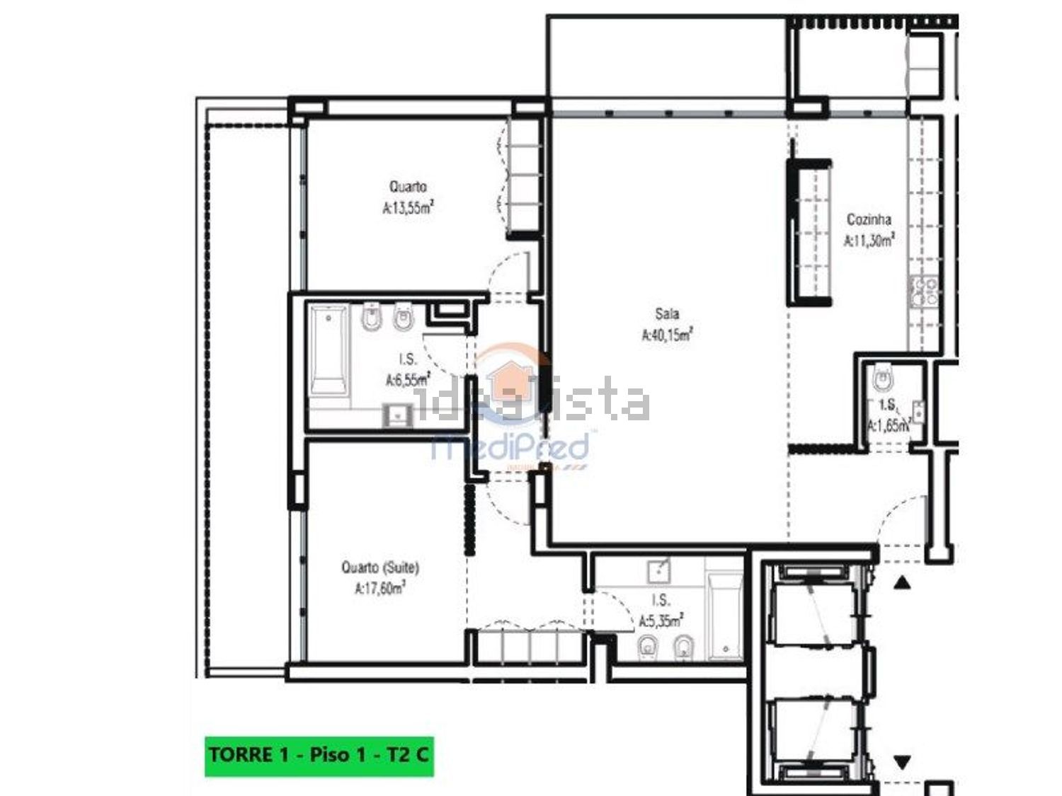 公寓 t2出售在Pontinha e Famões - 平面图