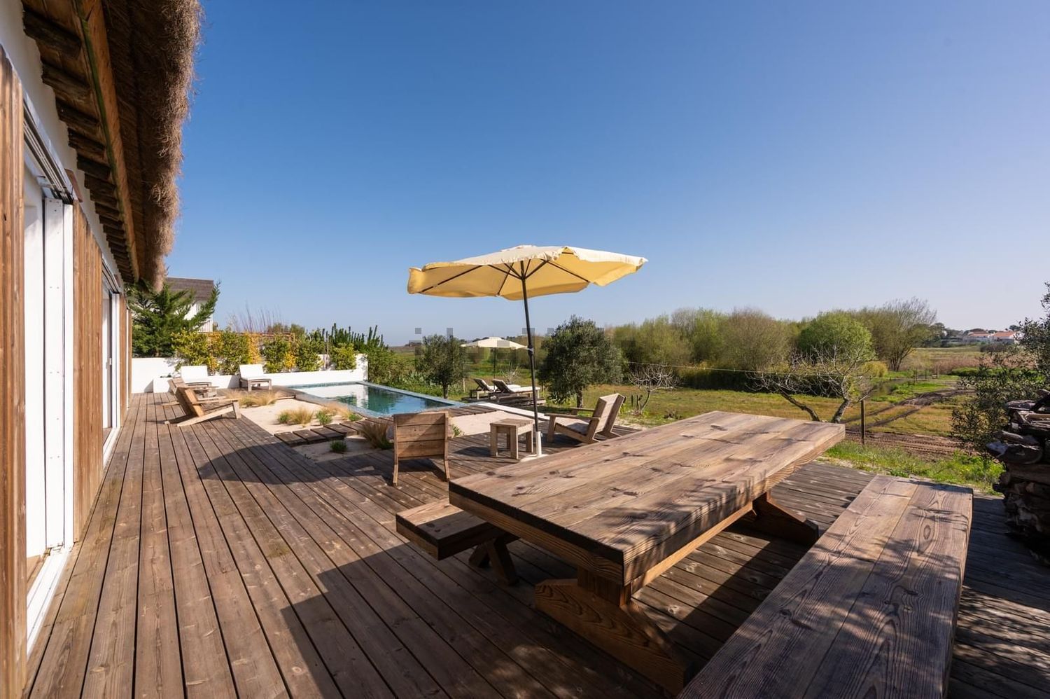 出租小楼房或独栋别墅在Largo do Canal - 游泳池