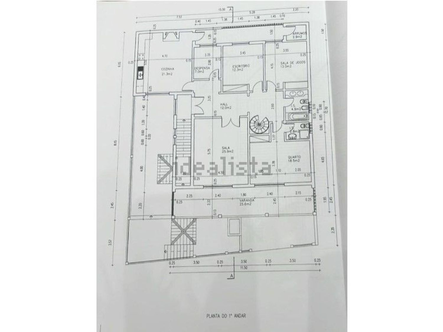 小楼房或独栋别墅出售在Rua Santo Estevão, 194 - 平面图