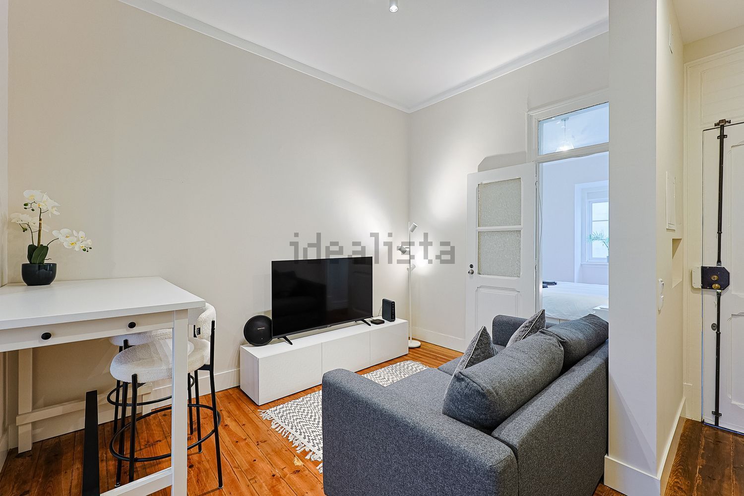 出租公寓 t1在Rua Martins Sarmento - 客厅