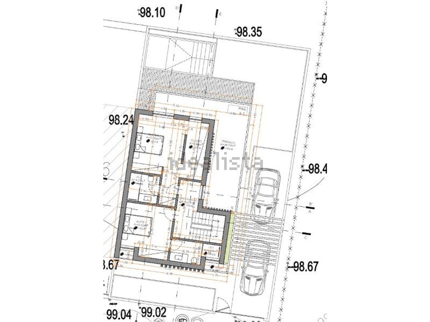 双拼别墅出售在Rua da Igreja - 平面图