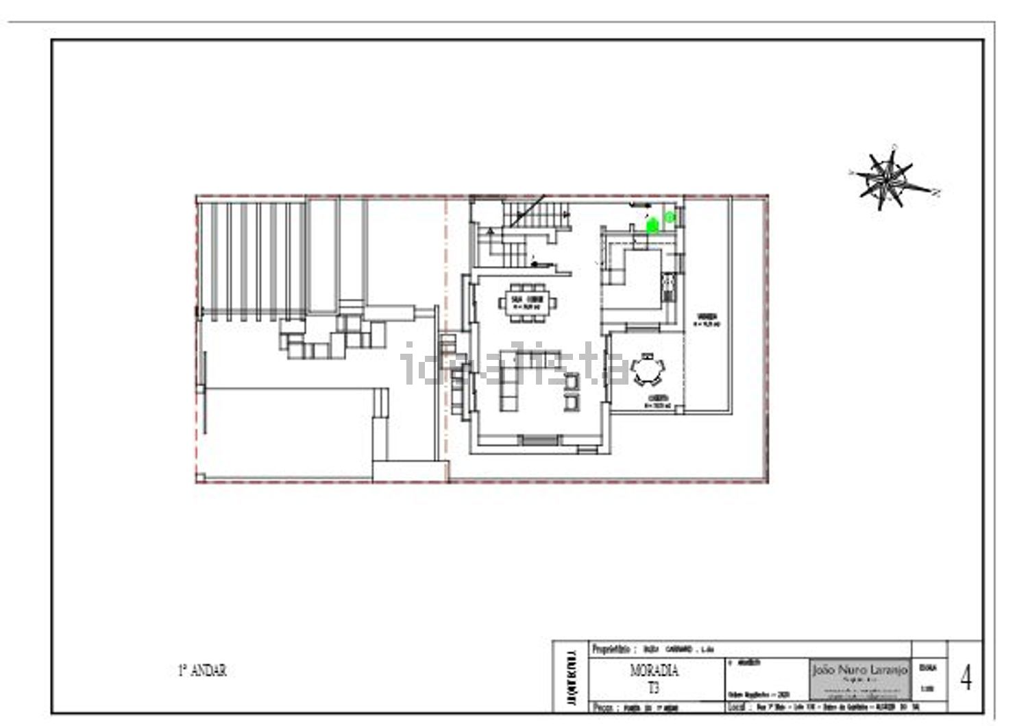 双拼别墅出售在Bairro da Quintinha - 平面图