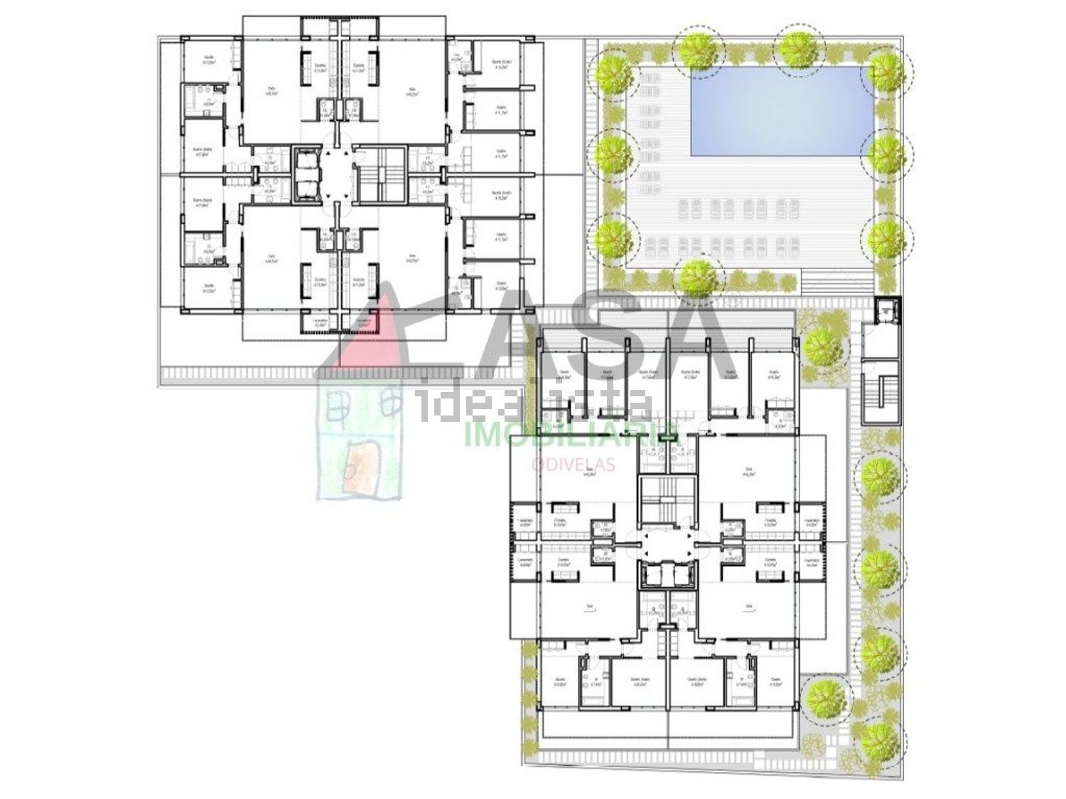 公寓 t2出售在Avenida Doutor António Silva Marques, 10 - 平面图