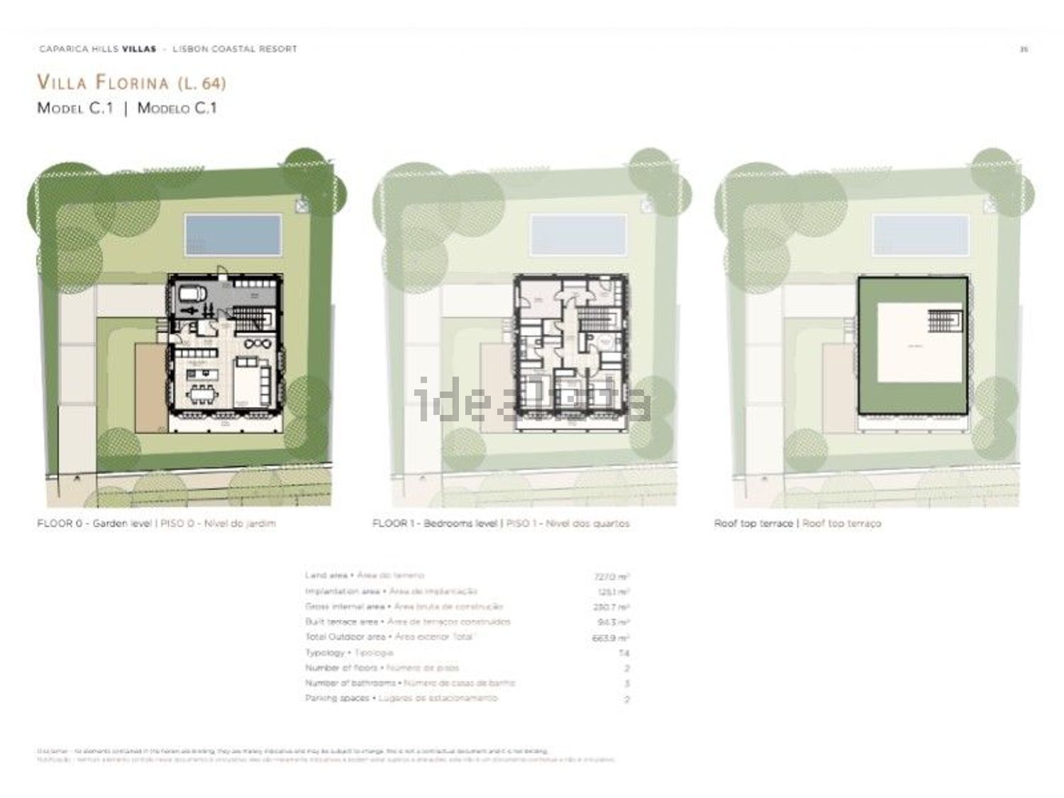 小楼房或独栋别墅出售在Caparica e Trafaria - 平面图