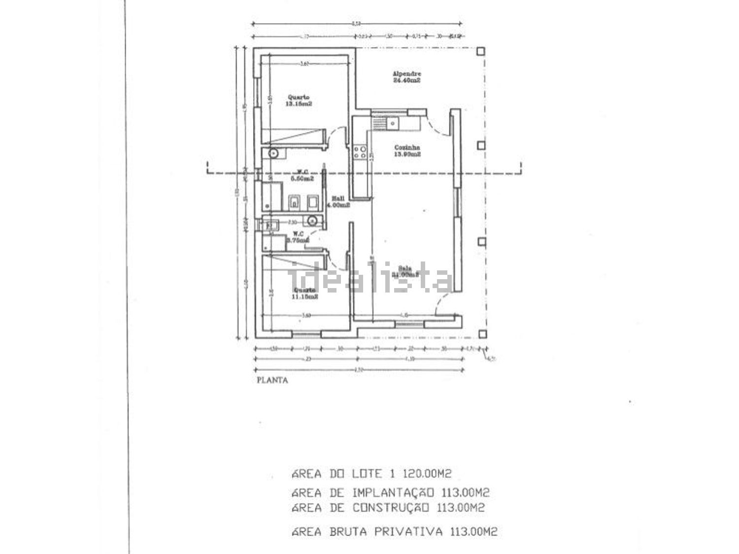小楼房或独栋别墅出售在Rua do Picoto - 平面图