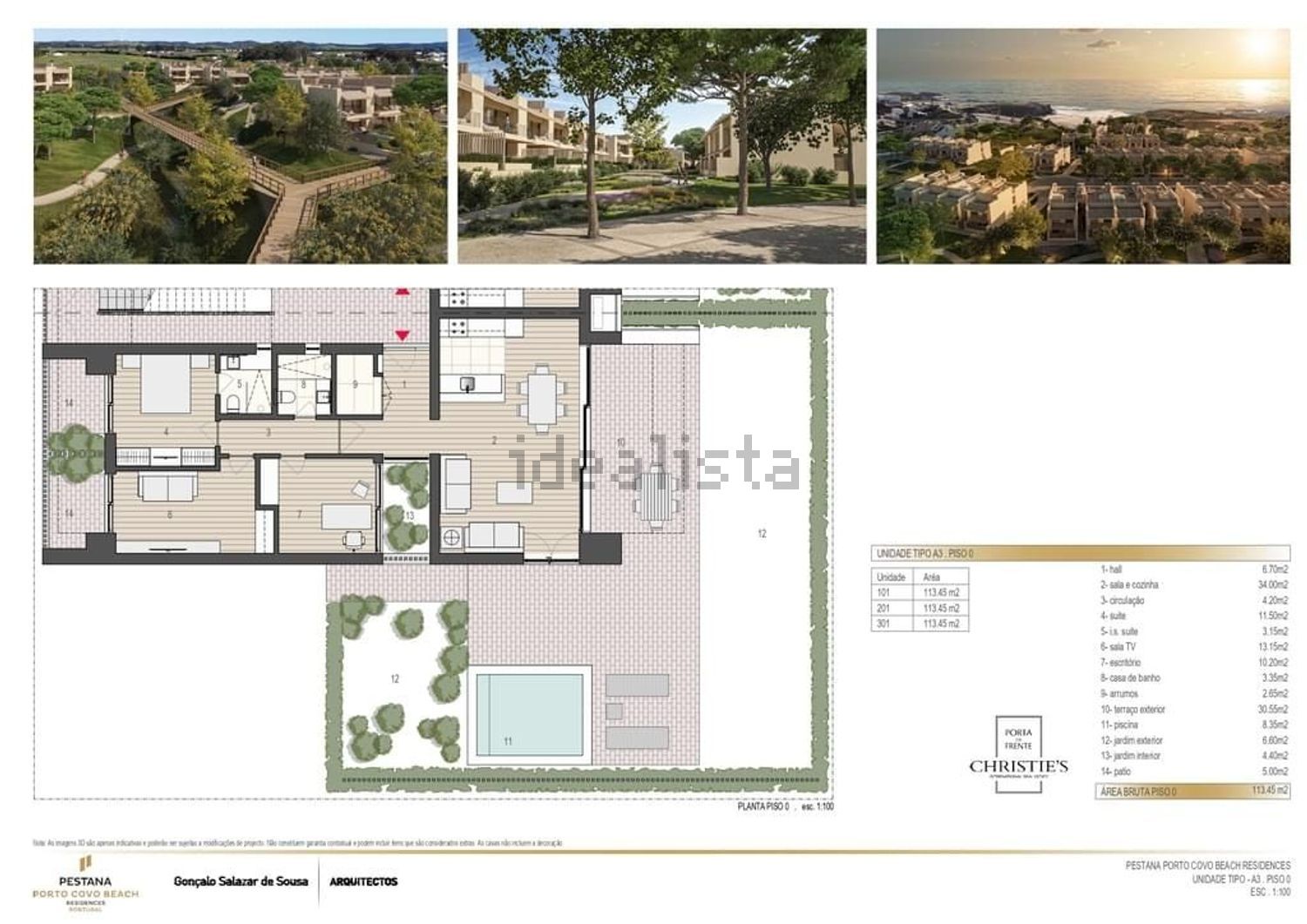 公寓 t2出售在Porto Covo - 平面图