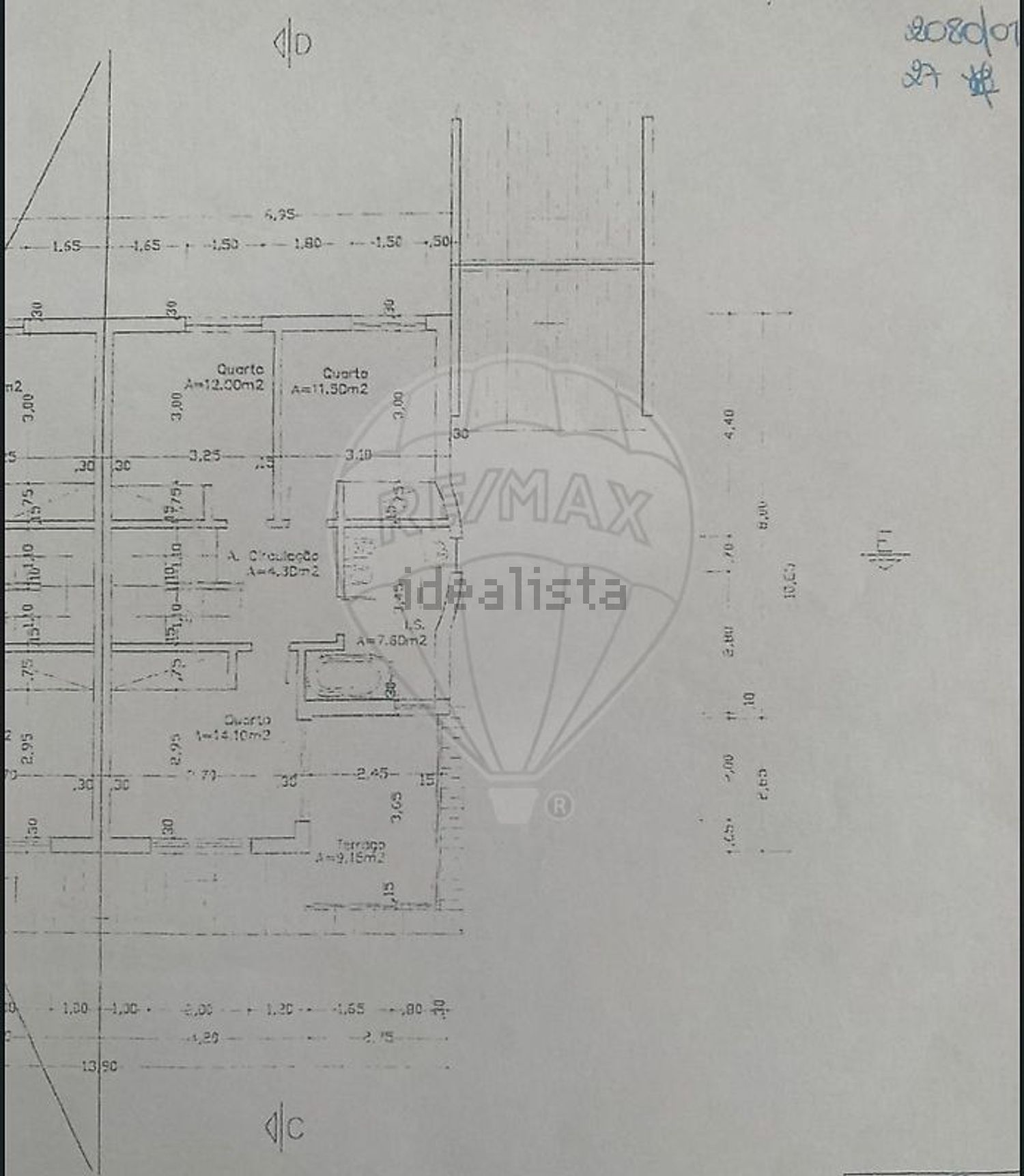 小楼房或独栋别墅出售在Rua da Engenheira - 平面图