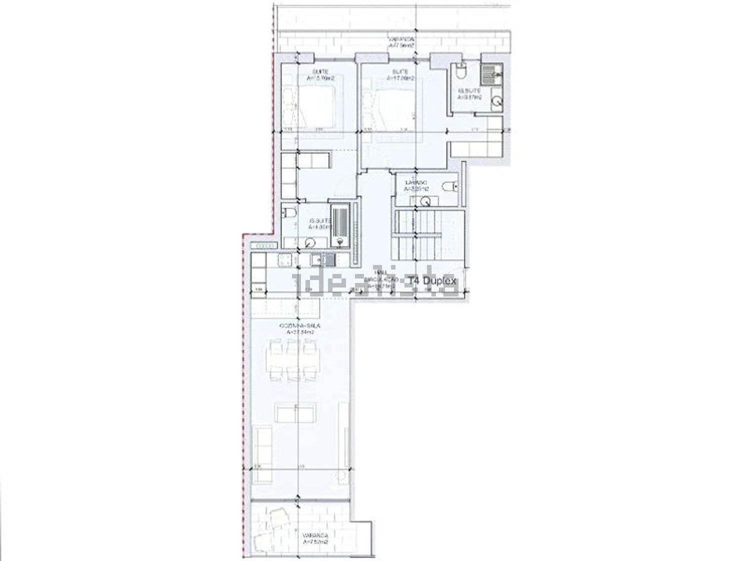 公寓 t4出售在Rua Manuel Francisco Soromenho, 25 - 平面图